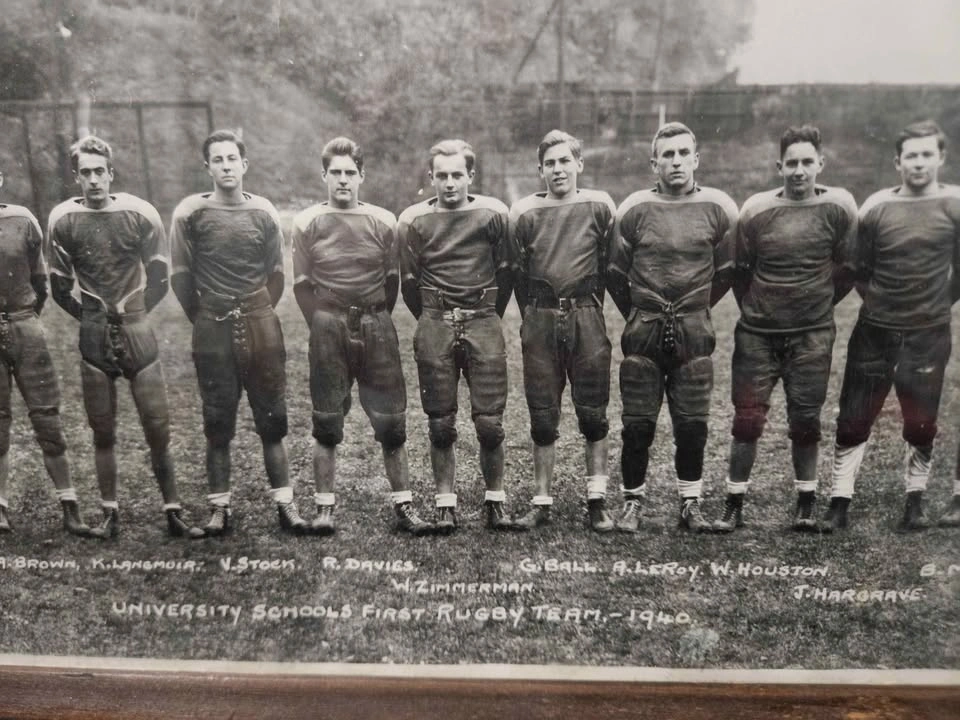 1940 University of Toronto Schools Rugby Team Panorama - photo 3