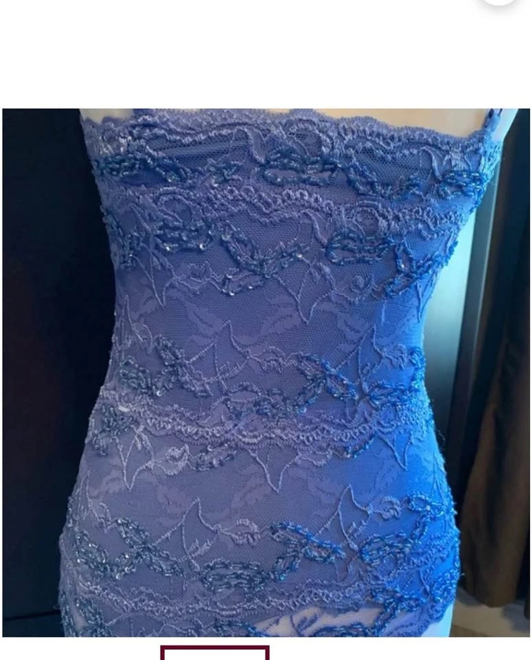 Le Chateau Blue Lace Sequin Top Size XS - photo 4