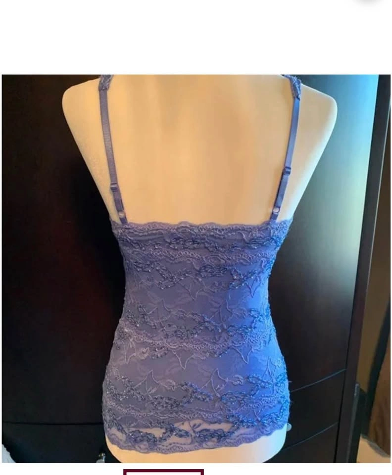 Le Chateau Blue Lace Sequin Top Size XS - photo 5