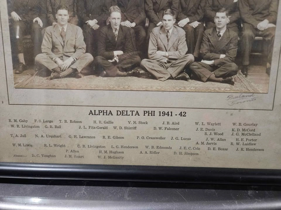 Vintage Alpha Delta Phi Fraternity Photo 1941-42 Friedland Studi - photo 4