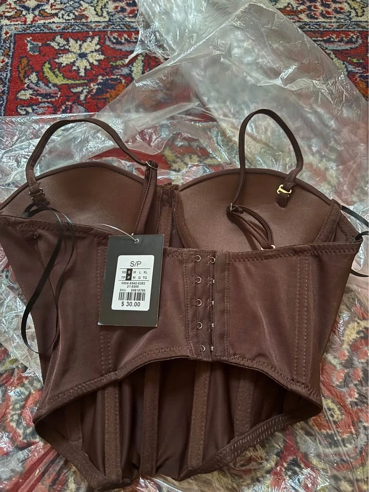 NWT Forever 21 Corset Top - Brown, Size Small - photo 2