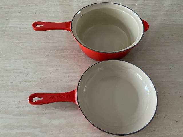 100%NEW Le Creuset Cast Iron Saucepan Set Orig$330 NOW$250 - photo 2