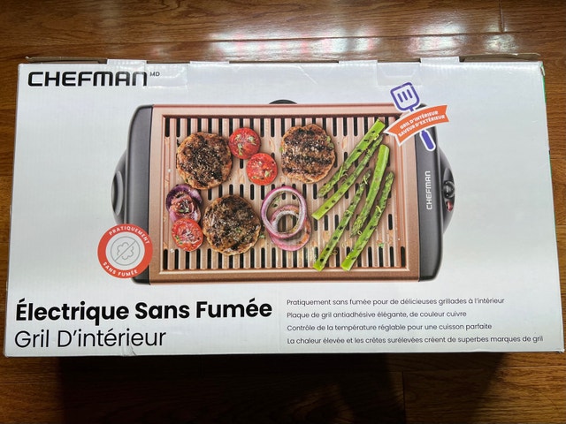 NEW Chefman Smokeless Electric Indoor Grill - $65