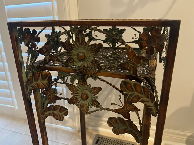 Beautiful Metal Plant Stand Set - Like New! - photo 4