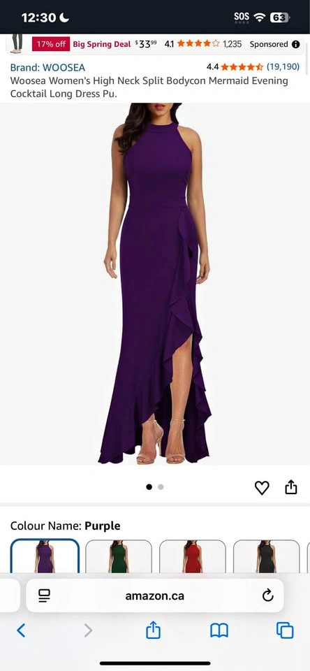 Purple Dress XL