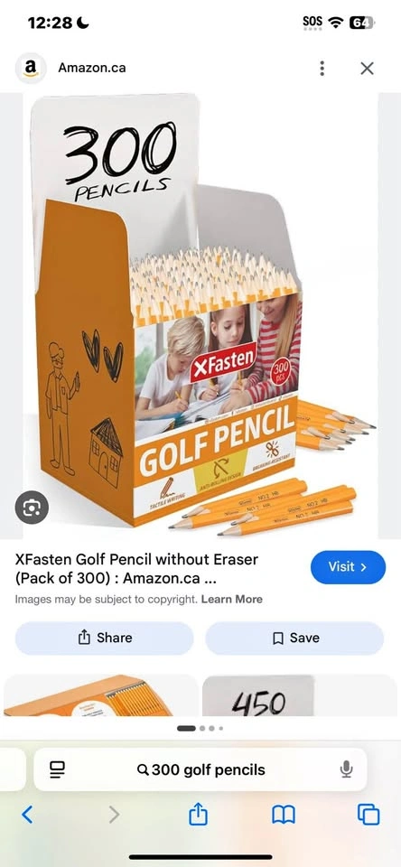 300 Pack Golf Pencils