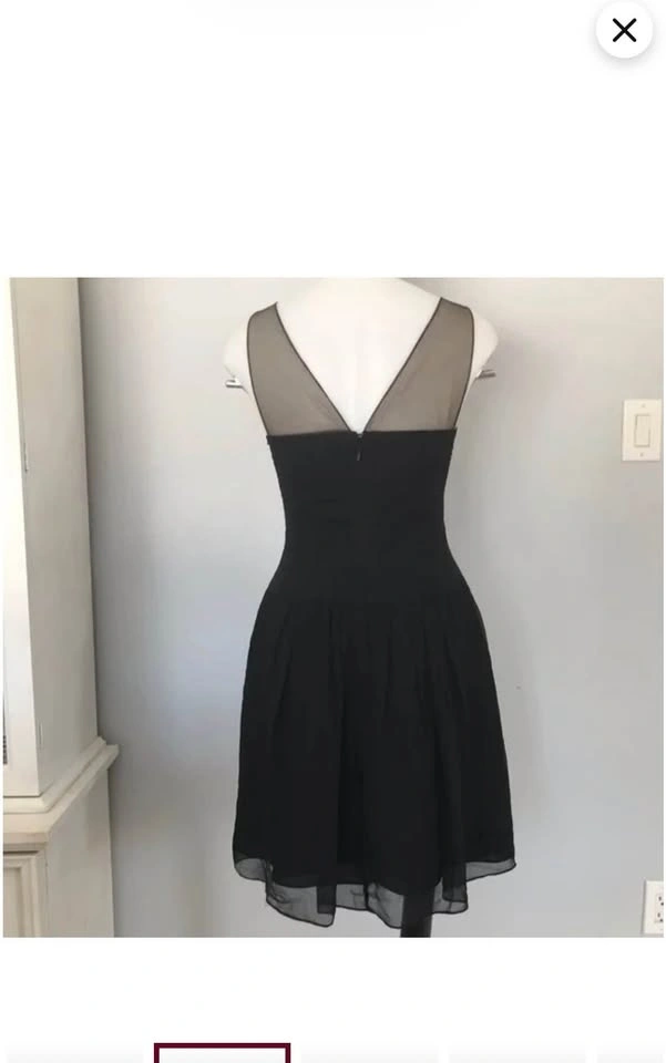 BCBG Max Azaria Mini Fit and Flare Black Dress Size 4 - photo 2