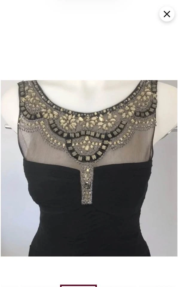 BCBG Max Azaria Mini Fit and Flare Black Dress Size 4 - photo 3