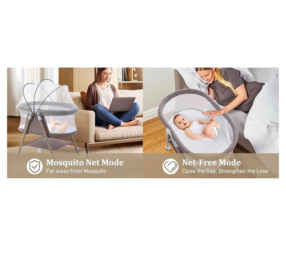Baby Bassinet - Sturdy, Portable, Easy Assembly + Extras