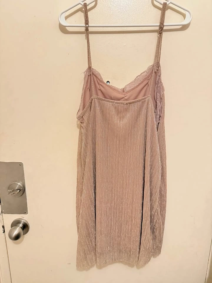Pink Shimmer Slip Dress size XL - photo 2