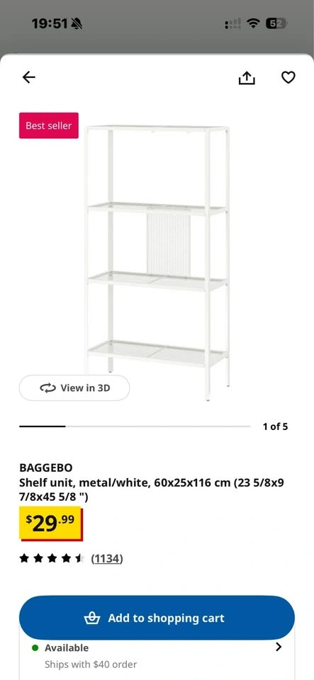 Ikea Baggebo Shelf - photo 2