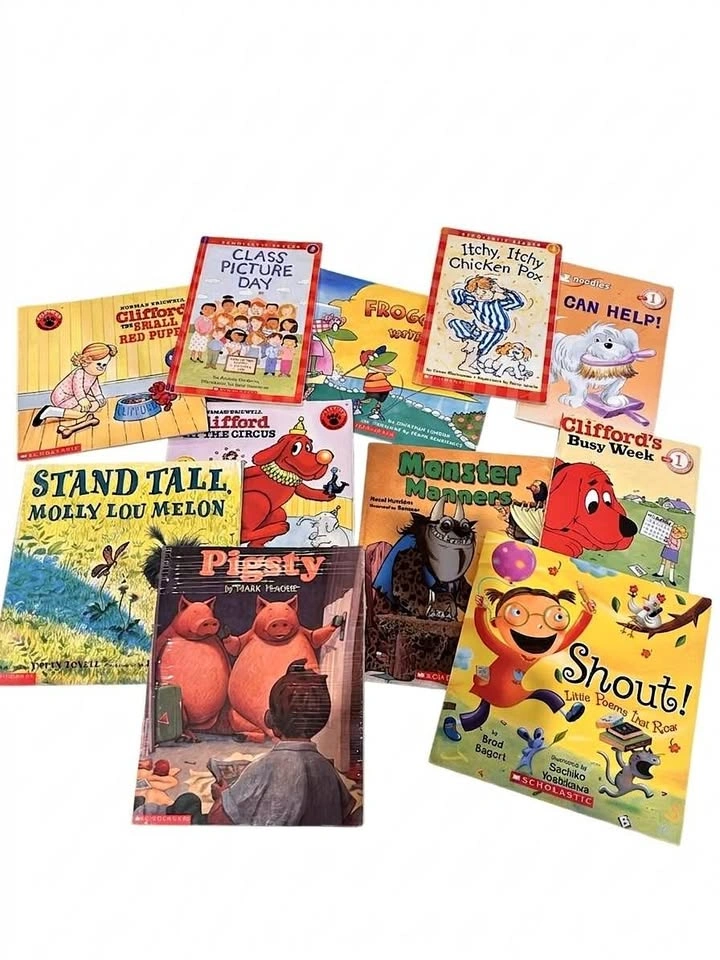 Huge Scholastic 11-Book Lot – Clifford, Molly Lou Melon, Froggy