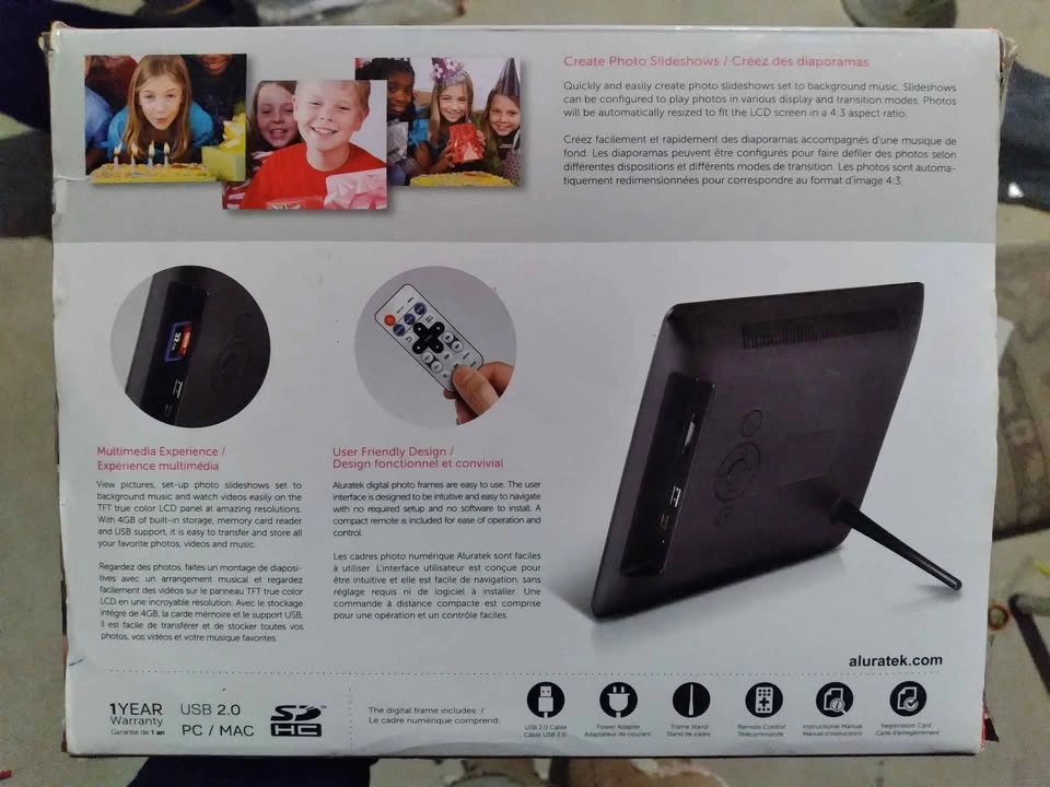 Aluratek 8" Digital Photo Frame - photo 2