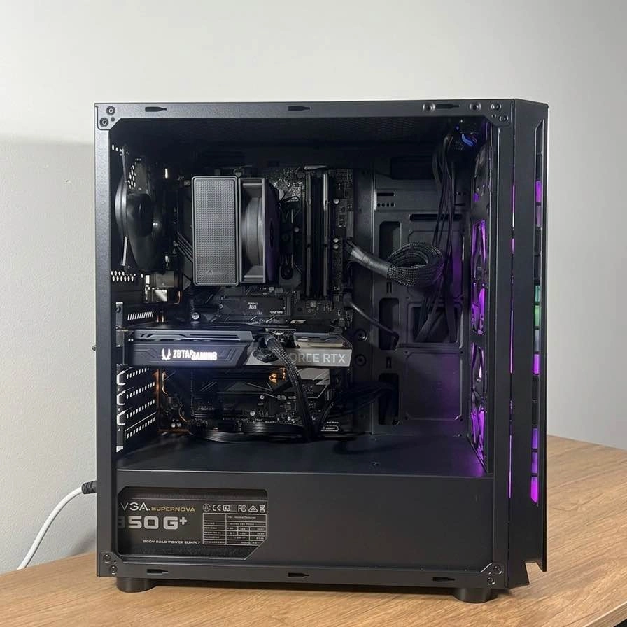 BLACK OUT PC RTX 3070 I7 9700K 32GB DDR4 - photo 3