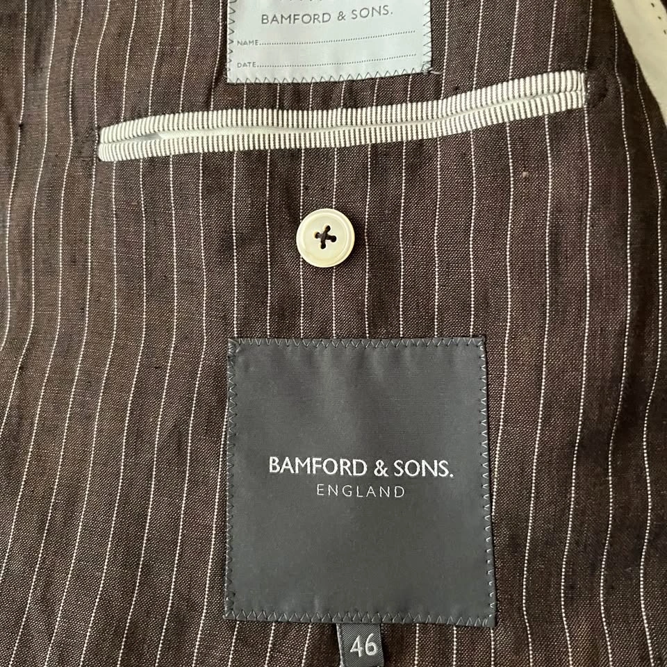 Bamford and Sons Italian Linen Sport Jacket Sz 46R Modern Fit - photo 3
