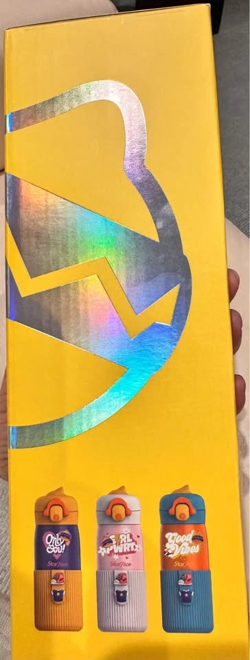 NEW StarFace "Only You" Insulated Water Bottle - Purple & Yellow - photo 5