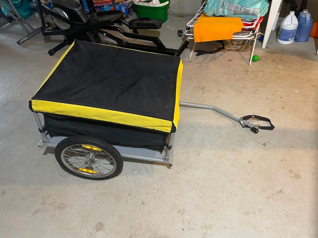 Aosom Bike Cargo Trailer - Heavy Duty Utility Trailer