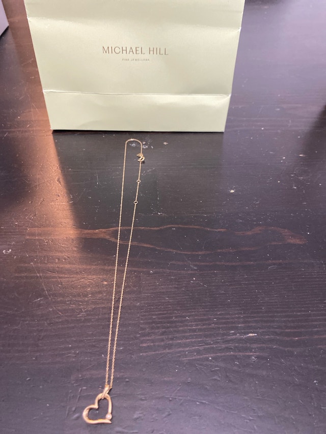 Michael Hill 10K Yellow Gold Diamond Heart Necklace - photo 3