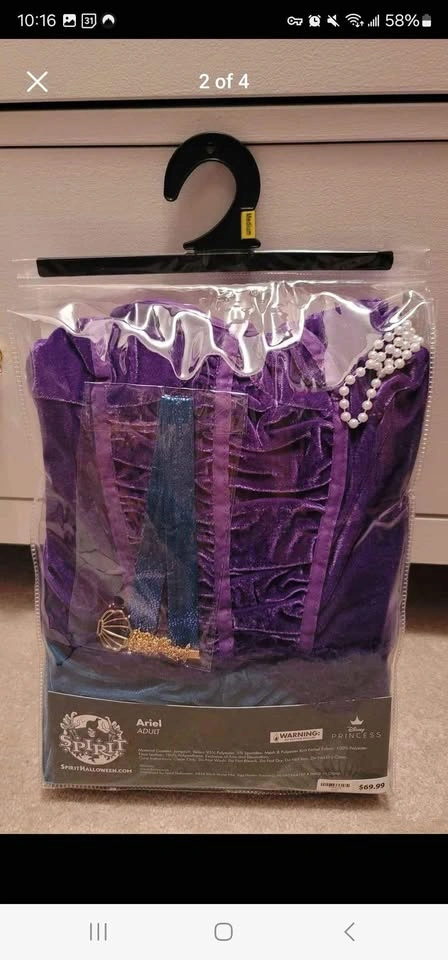 Ariel (The Little Mermaid) Costume - Size Medium - photo 2