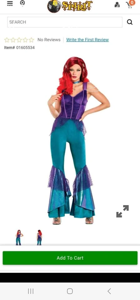 Ariel (The Little Mermaid) Costume - Size Medium - photo 3