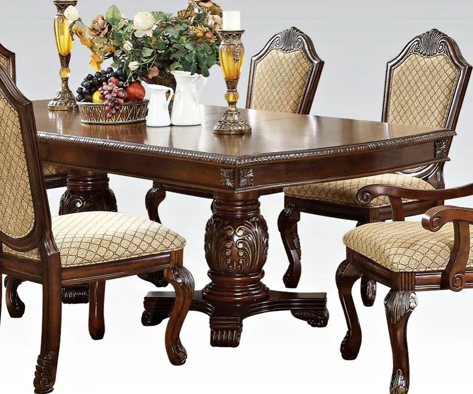 Aizzaddin Extendable Solid Wood Dining Set