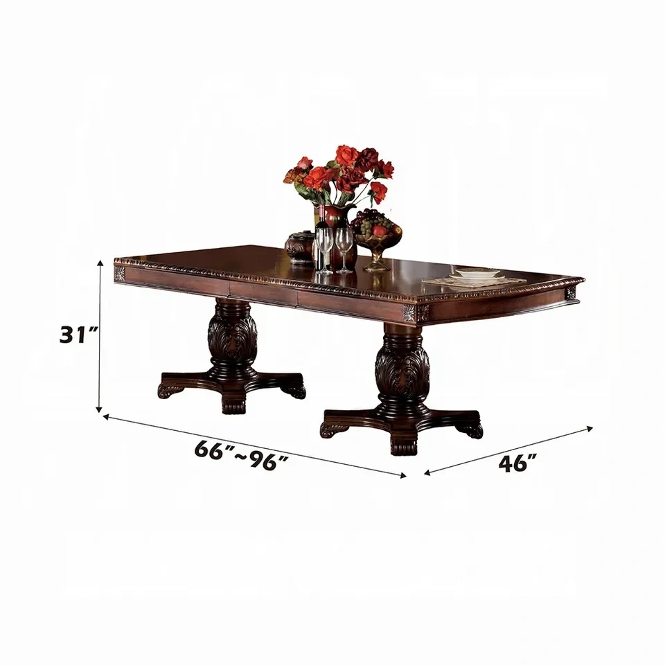 Aizzaddin Extendable Solid Wood Dining Set - photo 2