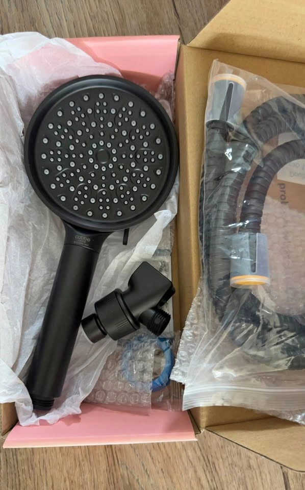 NEW Cobbe Black Filtered Shower Head with Hose