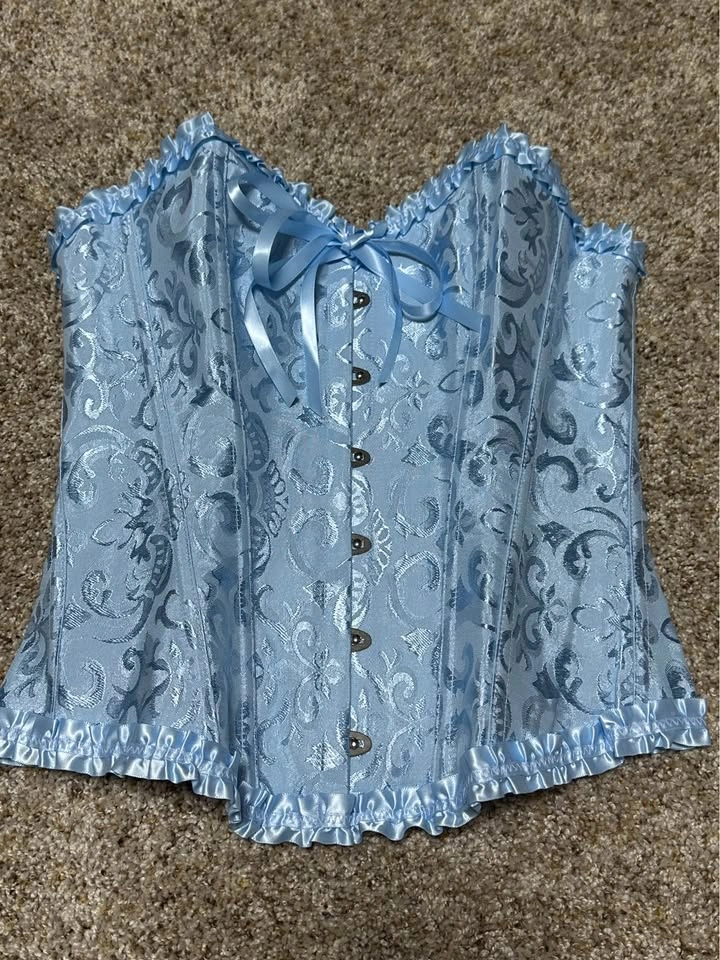 NEW Pastel Blue Corset Top Medium - photo 2