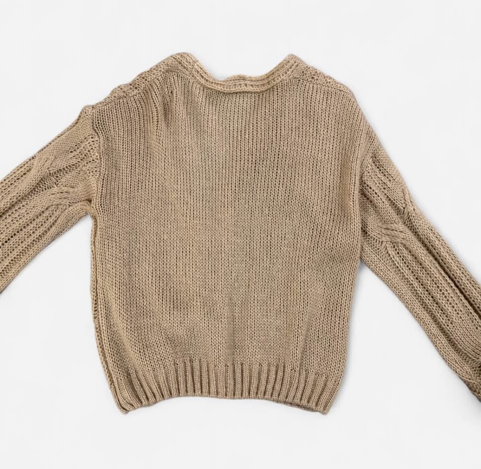 brown knitted cardigan - photo 3