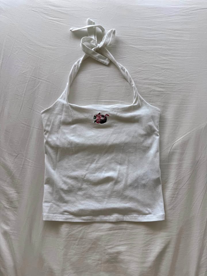 White Hollister halter top