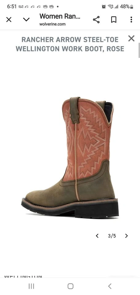 Wolverine Rancher WP Work Boots - Men's Size 13 - Hard Toe - Bra - photo 2