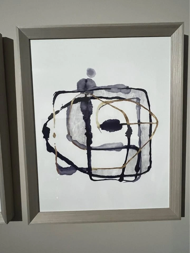 High-End Abstract Framed Watercolour Paintings - photo 3