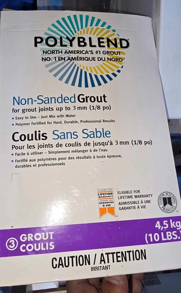 1.5 Boxes Bright White Non-Sanded Grout - photo 3