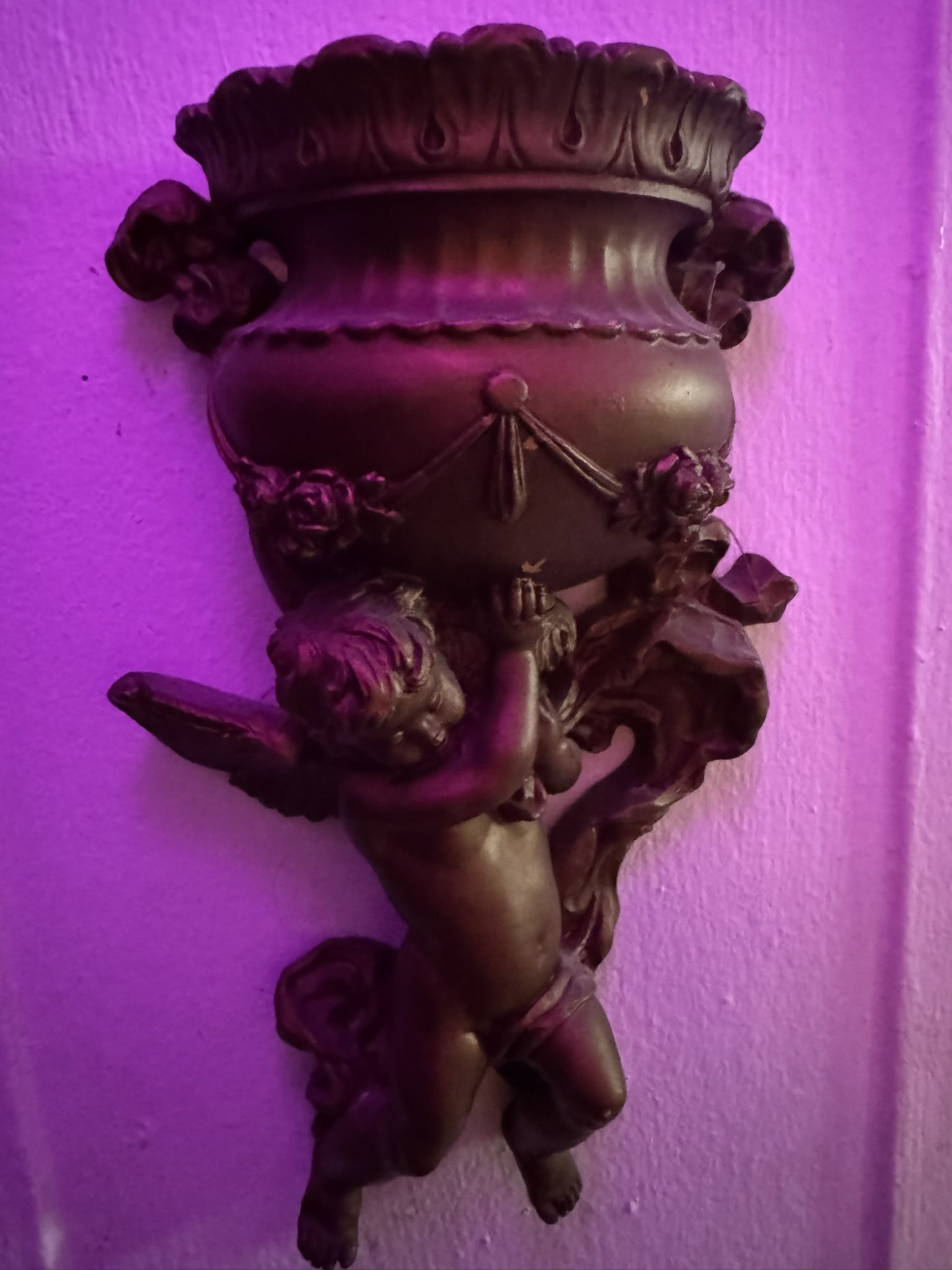 Vintage Cherub Angel Planter - photo 3