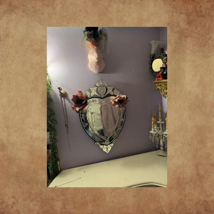 Vintage Heart Mirror