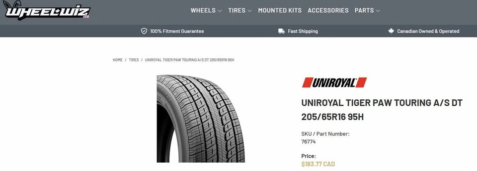 205/65/16 Uniroyal All Season Tires - Like New - photo 2