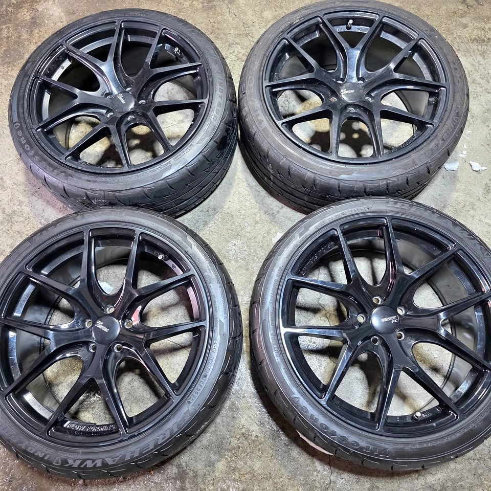 225/40/18 Firestone Indy 500 Tires w/ Fast FC04 Rims 5x100
