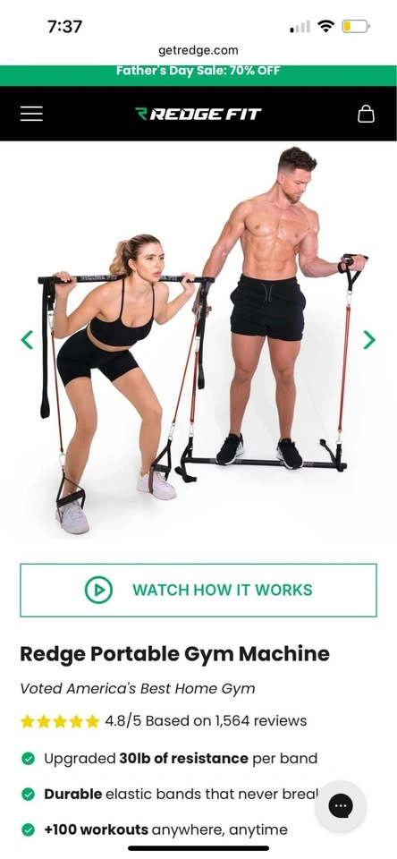 Redgefit Portable Gym System - photo 4