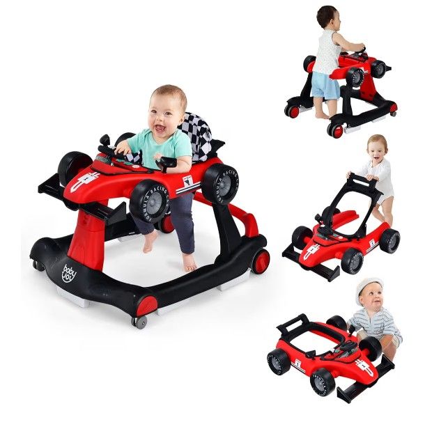 Foldable Activity Walker with Adjustable Height, Music & Lights