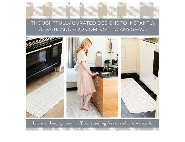 Designer Anti Fatigue Mats for Kitchen Floor, Non-Skid Bottom – - photo 4