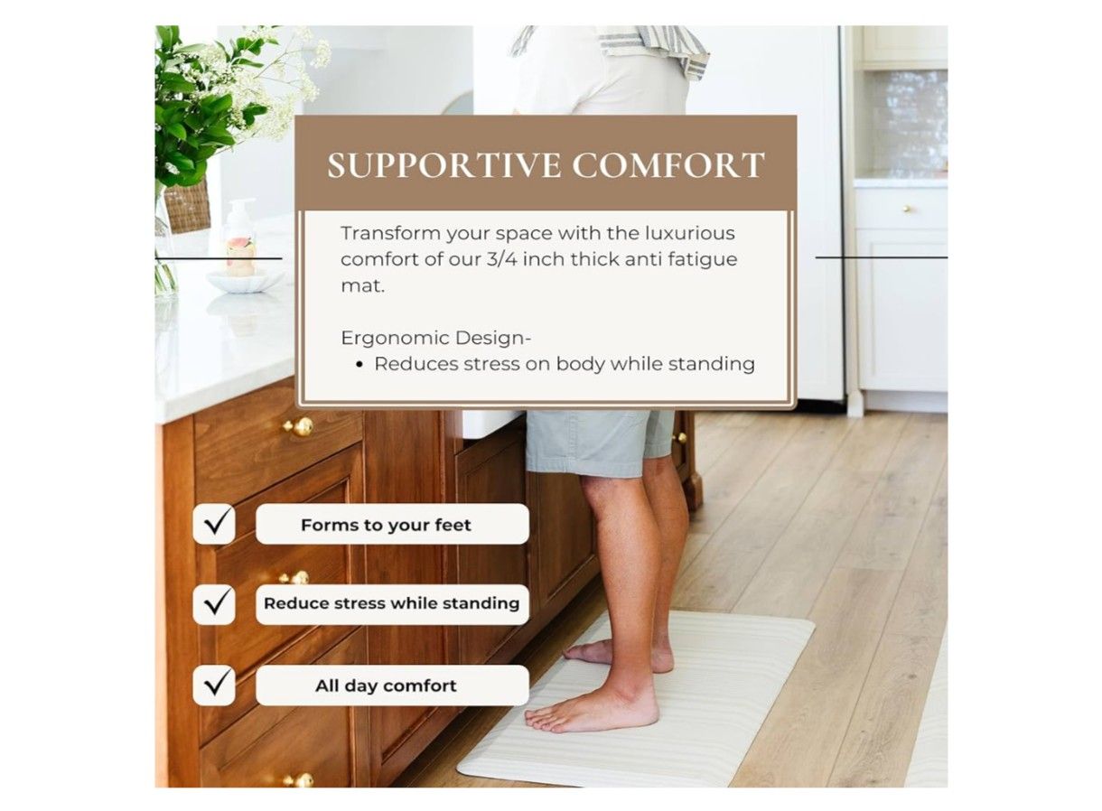 Designer Anti Fatigue Mats for Kitchen Floor, Non-Skid Bottom – - photo 5