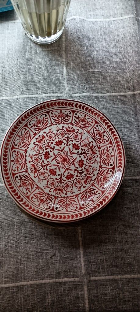 Red Marrakesh Tile 9 Inch Floral Salad Plates, Set Of 4 - photo 2