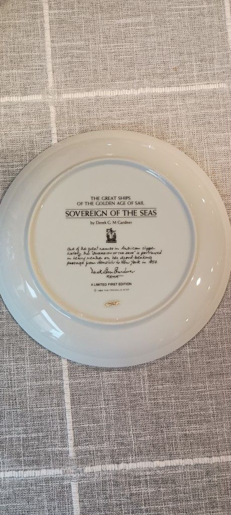 Franklin Mint "Great Ships of Golden Age of Sail" Plate - photo 2