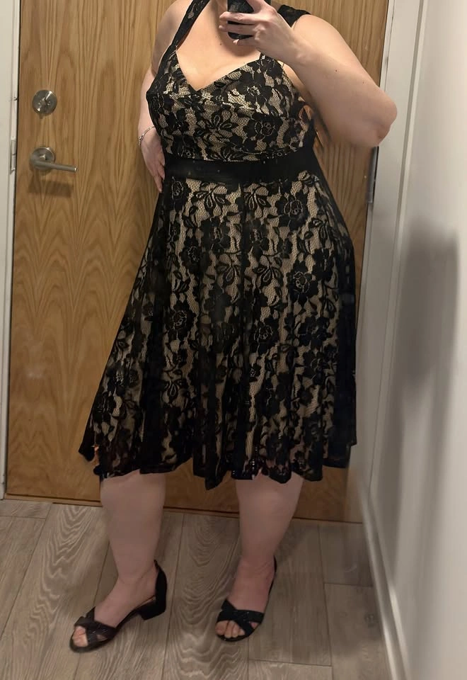 Torrid Black Lace Cocktail Dress Size 16 Worn Once Plus Size