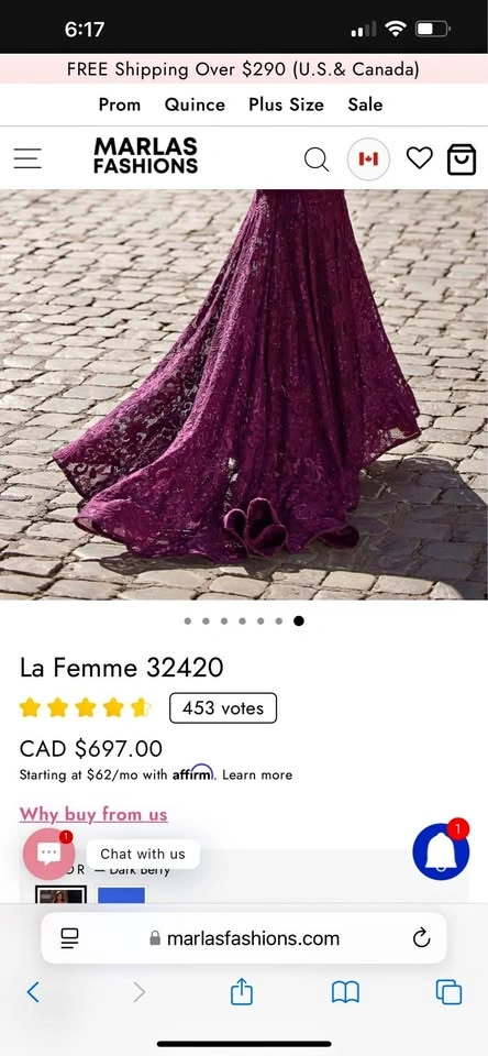 Prom dress size 0