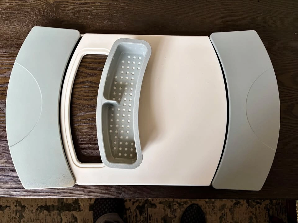 Adjustable Over Sink Cutting Board w/ Strainer - photo 2