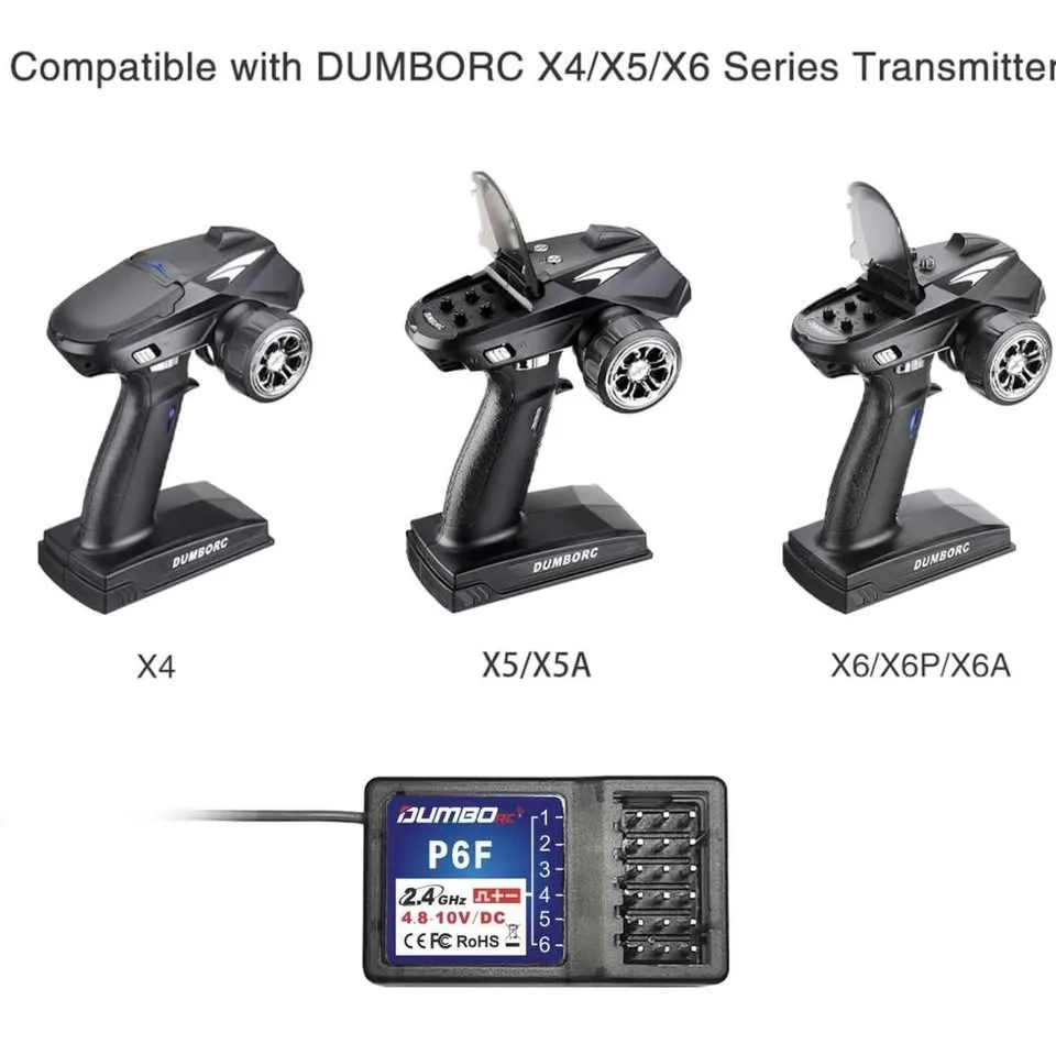 DUMBORC X6F 6CH 2.4GHz RC Receiver image indicator(4)