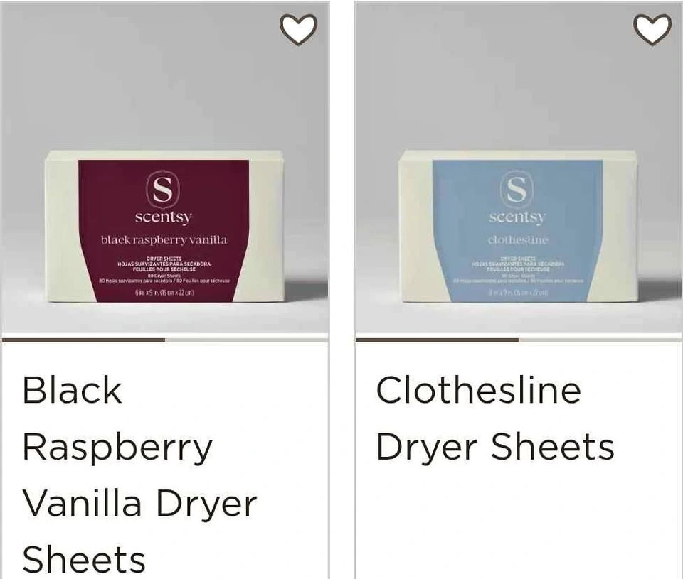 Scentsy Dryer Sheets - Multiple Scents