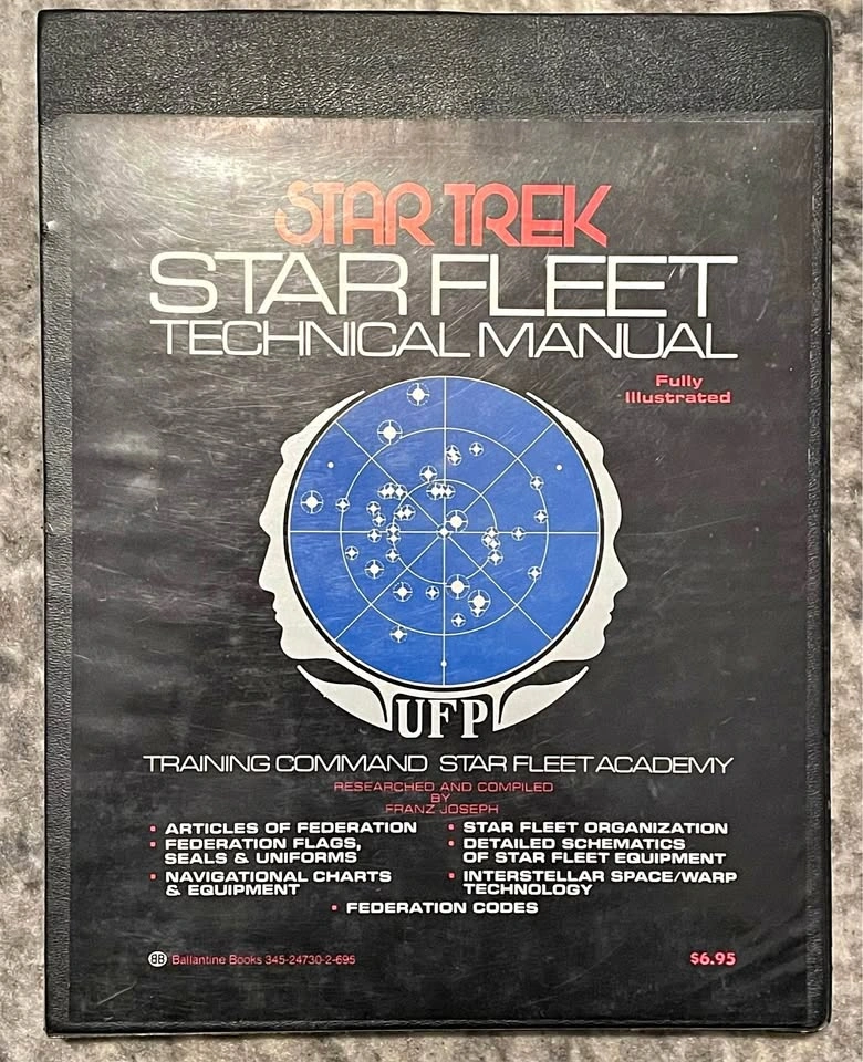 Vintage 1975 Star Trek Star Fleet Technical Manual 1st Edition