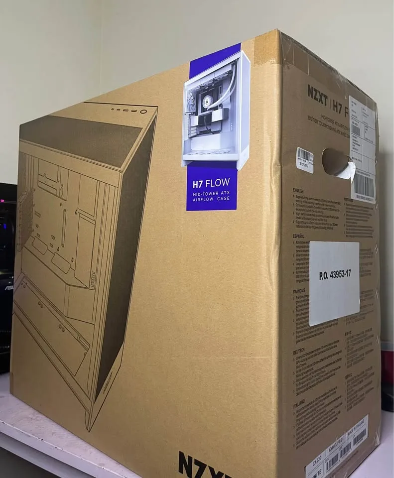 NZXT H7 Flow Mid-Tower ATX AirFlow Case (White) image indicator(2)